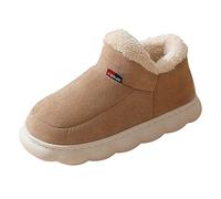 Ladies' Deluxe Fluffy Slippers Christmas/Halloween Holiday Comfortable Cotton Soft Non-Slip Solid Color Plush Womens Slip On for Autumn Winter