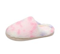 Ladies' Deluxe Fluffy Slippers Christmas/Halloween Holiday Guest Cute Animal/Funny Prints Solid Color Plush Womens Slip On Halloween/Christmas Printed