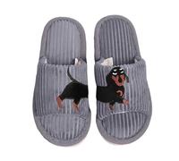 Ladies' Deluxe Fluffy Slippers Fashion Plush Soft Cotton Non-Slip Home Linen Slides Festive Funny Halloween/Christmas Printed