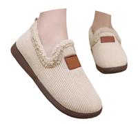 Ladies' Deluxe Fluffy Slippers Memory Foam Cozy Comfortable Cotton With Faux Warm Men Women House Shoes for Autumn Winter