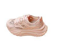 Ladies Designer Sneakers, Ladies Trainers for Gym, No Lace Wedge Sneakers Slip On Hand Free Trainers with Slip-Resistant Thick Sole Breathable Mesh Sneaker Lightweight Walking Running Shoe Pink