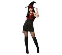 Fever Satanic Witch Costume, Black