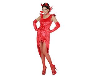 Ladies Devil Lady Costume Extra Large UK 18-20 for Halloween Satan Lucifer Fancy Dress