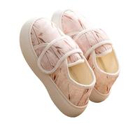 Ladies Diabetic Shoes Wide Fitting - Slippers For Swollen Feet Women - Bamboo Leaf Printed Shoes Chinese Style Slipper With Adjustable Magic Footwear Closed Toe Slippers Causal Comfortable Shoe
