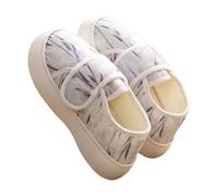 Ladies Diabetic Shoes Wide Fitting - Slippers For Swollen Feet Women - Bamboo Leaf Printed Shoes Chinese Style Slipper With Adjustable Magic Footwear Closed Toe Slippers Causal Comfortable Shoe