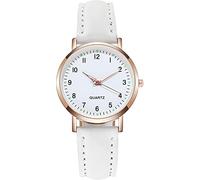 Ladies Diamond-Studded Luminous Retro Female Watch with Leather Belt Quartz Watch Women's Wristwatches Gift for Ladies Nice Processing Multicolor