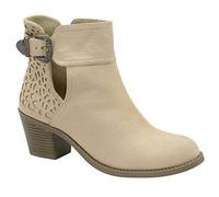 Ladies Dolcis Chelsea Dealer Western Memory Foam Low Heel Ankle Boots (UK 3, Beth Sand)