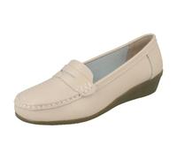 Ladies Down to Earth Wide Fit Wedge Heel Casual Shoes F3124 - Blush Leather - UK Size 4 - EU Size 37 - US Size 6