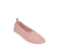 Ladies Dr Keller Wide E Fit Canvas Shoes Slip On with Elasticated Side Gusset Pink