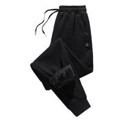 Ladies Drawstring Trousers Ladies Fluffy Sherpa Soft Warm Thermal Sweatpants Winter Thick Jogging Pants Athletic Workout Tracksuit Bottoms Drawstring Running Fitness Trousers with Pockets