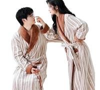 Ladies Dressing Gown, 1pc Flannel Couple Robe Long Bath Towel Bathrobe Men And Women Autumn Winter Super Hot Coral Velvet Pajamas Morning Robe Bathrobe(9,Women Size 40-70kg)