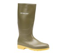 Dunlop Kids Wellys Boys Girls Unisex Green Wellies Rain Wellingtons Waterproof