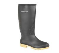 Dunlop DULL W028 Unisex Easy Clean PVC Wellingtons Boots Black PVC