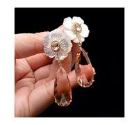 Ladies earrings Beautiful Shell Flower Earring for WomanCubic Large Stud Earrings Wedding Party Earrings Earrings