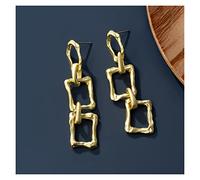 Ladies earrings Big Long Golden Earrings Vintage Geometry Gold Dangle Drop Earrings for Women Female Chain Earring Earrings