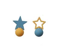 Ladies earrings Cute Yellow Star Stud Earrings Women Asymmetric Simple Dating Jewelry Festive Party Banquet Jewelry Earrings