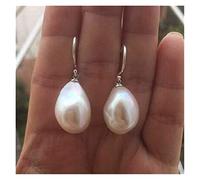 Ladies earrings Fashion 11-12mm White Baroque Pearl Earrings 18k Ear Stud Earbob Real Dangle Irregular Jewelry Aurora Accessories Earrings