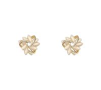 Ladies earrings Fashion Opal Flower Stud Earrings Women's 925 Silver Needle Metal Golden Earrings Party Jewelry Earrings