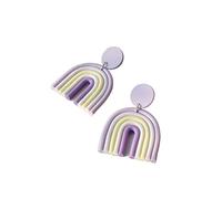 Ladies earrings Gradient Rainbow Color Colorful Line Handmade Long Dangle Earrings For Women Jewelry Gifts Earrings