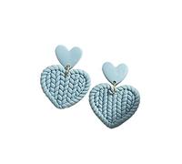 Ladies earrings Handmade Color Heart Earrings For Women Sweater Knit Drop Earrings Valentine Day Jewelry Gift Earrings