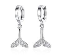 Ladies earrings Ladies Fashion Glamorous Jewelry Elegant Mermaid Tail Hoop Earrings Ladies Fashion Earrings Accessories Earrings