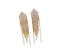 Ladies earrings Luxury Long Tassel Drop Earrings For Women Crystal Rhinestone Hanging Dangle Earrings Bride Wedding Jewelry Earrings