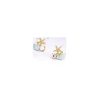 Ladies earrings Starfish Shell Stud Earrings For Women Small Cute Earrings With Imitation Pearl Fashion Wedding Jewelry Earrings