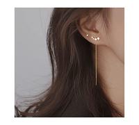 Ladies earrings Tassel Thread Chain Climb Star Heart Beads Pendants Drop Earrings Straight Hanging Jewelry Earrings
