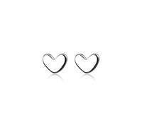 Ladies earrings Trendy Minimalist Real Silver Mini Small Love Heart Stud Earrings For Women Student Teen Jewelry Gift Earrings