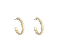 Ladies earrings Vintage Pearl Circle Round Hoop Earrings Women 925 Silver Needle Metal Gold Plated Stud Earrings Party Jewelry Earrings