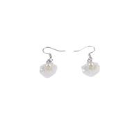 Ladies Earrings White Pressed Flower Dangle Earrings Seashell Pearl Stud Ocean Sea Theme Double Layer Acrylic Lightweight Dangle Drop Jewelry Earrings-65