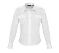 Ladies Easy Care Long Sleeve Pilot Shirt Premier Shirt with Epaulette Bars