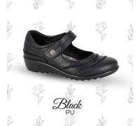 Ladies EEE Mary Janes Boulevard Shoes Touch Fastening Padded Smart Office Work