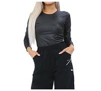 Ladies Elastic Waist Cherry Button Comfy Shorts Womens Zipper Pockets Stretchy Summer Shorts Black