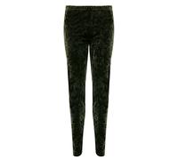 Ladies Elasticated Full Length Plain Legging Women Crushed Velour Velvet Trouser Green
