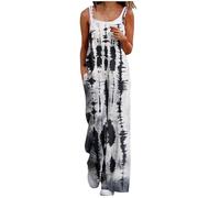 Ladies Elasticated Waist Convertible Capri Romper Women Summer Harem Cotton Pants European And American Sling Solid Pocket Casual Jumpsuit Summer Overalls Romper Wide Leg Jumpsuit For Women UK