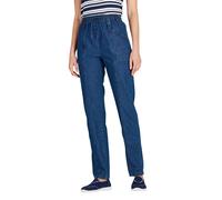 Amber Ladies Elasticated Waist Pull On Jean 100% Cotton High Waisted Jeans for Women with Adjustable Drawstring Stonewash 20 Extra Short