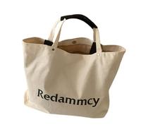 Ladies Elegant Canvas Handbag With Large Storage Space Korean Styles Fashion Letters Shoulder Bag Student Book Carriers Women's Commuters Handbag