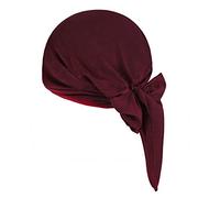 Ladies Elegant Chemo Cap Elastic Silky Head Scarf for Cancer Headwrap Women Sleeping Beanie Bonnet Headwear Head Cover Turbans for Long Hair Hair Loss, Wine Red