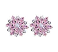 Ladies Elegant Crystal Flowers Earrings Stone Flower Stud Earrings for ears Gorgeous Fashion Trend for Women Valentine Holiday Party prese