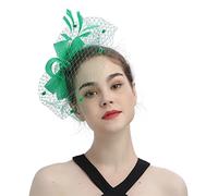 Ladies Elegant Fascinator Pillbox Hat Decorated with Feathers & Flowers for Wedding, Mother of The Bride, Cocktail, Ball Events, Church & Tea Party Headpiece