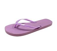 Ladies Elegant Thong Sandals ressy Occasion rch Support Beach Sandals Comfortable Memory oam Cute Clip Toe Slippers for Parties Weddings Non- lip Glamour Fashion Flat Flip Flops (Purple, 5.5)