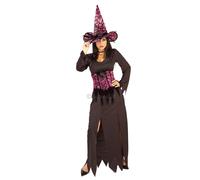 Ladies ELEGANT WITCH Wicked Fancy Dress Halloween Costume Standard Size (887005)