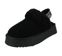 Ladies Elle Sport Casual Slip On Suede Warmlined Chunky Slipper Shoes F4R479