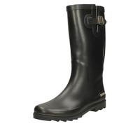 Ladies Elle Sport Pull On Wellington Boots X1280 - Black Rubber - UK Size 6 - EU Size 39 - US Size 8