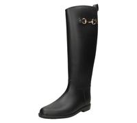 Ladies Elle Sport Pull On Wellington Riding Boots X1282 - Black Rubber - UK Size 6 - EU Size 39 - US Size 8
