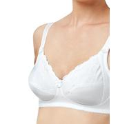 Ladies Embroidered Non Wired Bra for Everyday Comfort, Soft Lace Bras for Women with Gentle Support, Lightweight Bras in Polyamide Elastane Blend, Ladies Full Figure Style MA34680