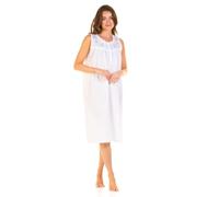 Ladies 'Emily Dot' Sleeveless Nightdress 23352 Blue S-M