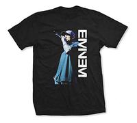 Ladies Eminem Mic. Pose Official Tee T-Shirt Womens Girls (Large) Black