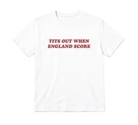 Ladies England Tits Out When England Score Baby Tee World Cup Football